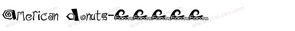 American Donuts字体转换